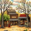 Luckenbach Texas Art Paint By Numbers