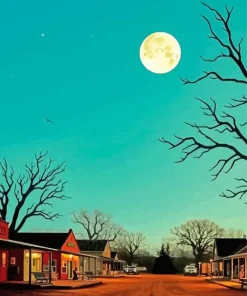 Luckenbach Texas Town Paint By Number