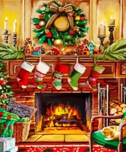 Fireside Christmas Paint By Number