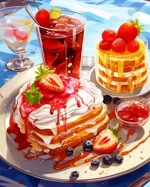 Sweet breakfast paint by number Sweet Breakfast Paint By Number