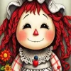 Adorable Raggedy Ann Doll Paint By Numbers
