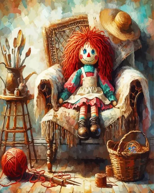 aesthetic Raggedy ann paint by number Raggedy Ann Doll Paint By Numbers