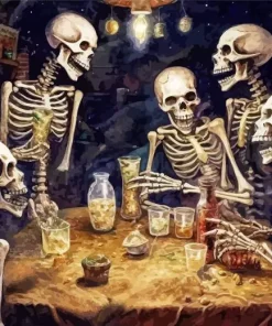 Skull Party Paint By Numbers