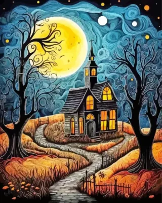 The Haunted House Paint By Numbers 