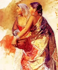 Two Nautch Girls Paint By Numbers