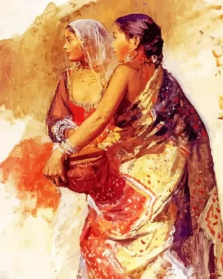 Two Nautch Girls Paint By Numbers