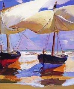 Stranded Boats Paint By Numbers