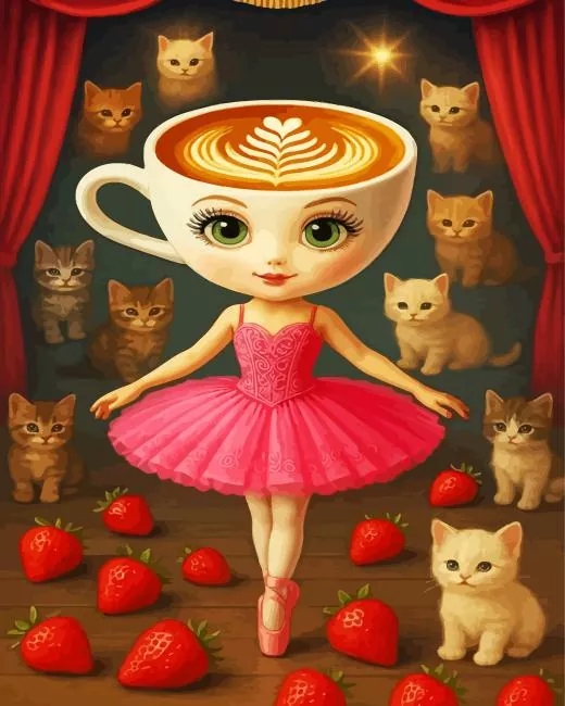 ballerina cappuccina and cats paint by number Ballerina Cappuccina And Cats Paint By Numbers