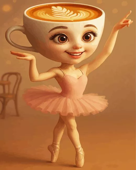 ballerina capuchina paint by numbers Cute Ballerina Capuchina Paint By Number