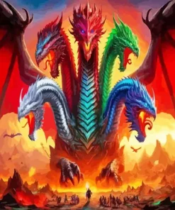Cool Tiamat Dragons Paint By Numbers