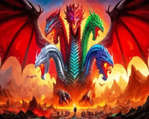 Cool Tiamat Dragons Paint By Numbers