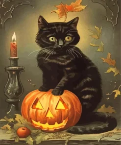 Halloween Cat Paint By Numbers