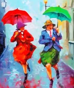 Old Ladies In The Rain Paint By Numbers