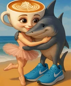 Tralalero Trulala And Ballerina Capuchina Paint By Numbers