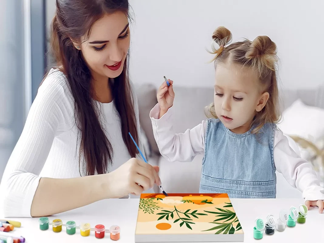 Mother and Daughter Painting by Numbers