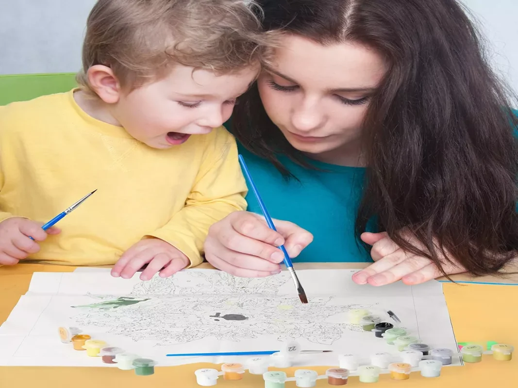 Mother and Son Painting by Numbers