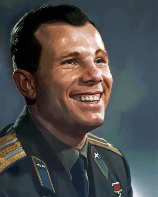 yuri gagarin paint by numbers Yuri Alekseyevich Gagarin Paint By Numbers