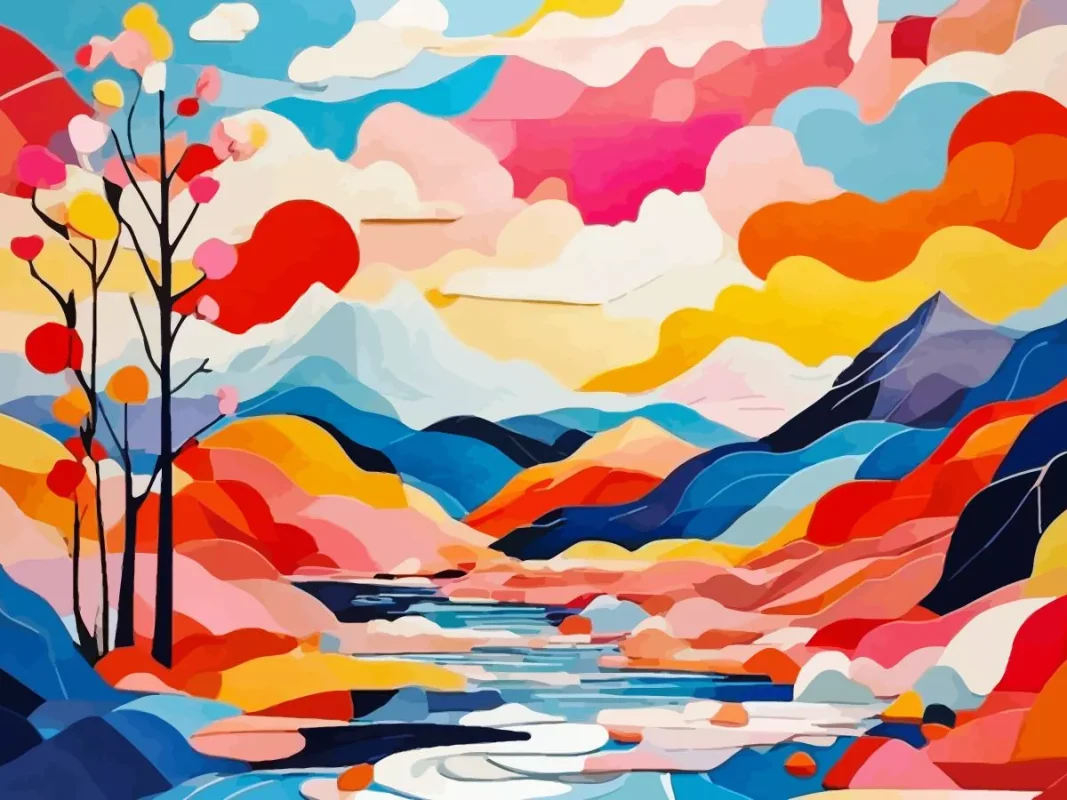 Abstract DIY Landscape Painting