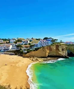 Carvoeiro Portugal Beach Paint By Numbers