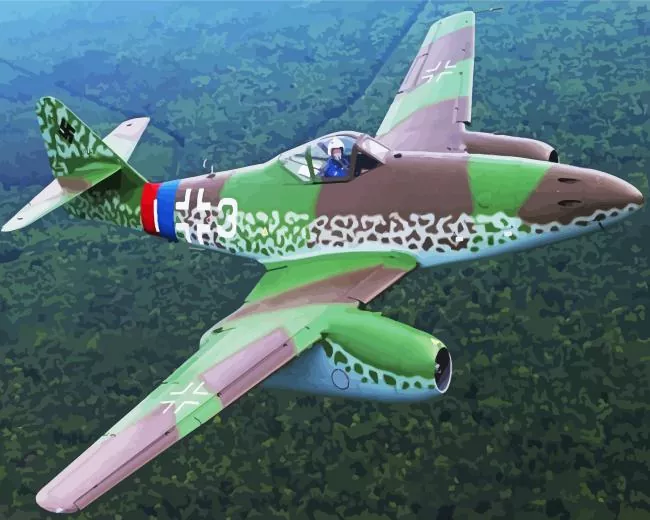 ME 262 Messerschmitt paint by number ME 262 Messerschmitt Paint By Numbers