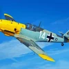 Yellow Messerschmitt Bf 109 Paint By Numbers