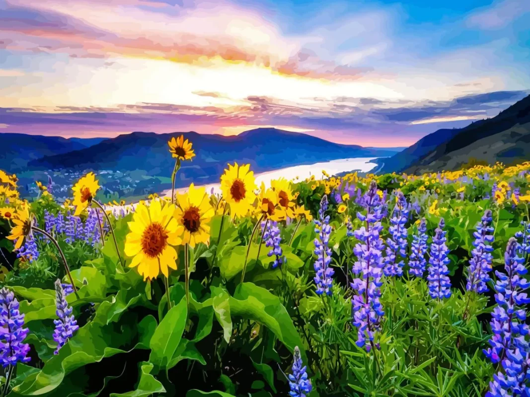 Spring Painting by number kit