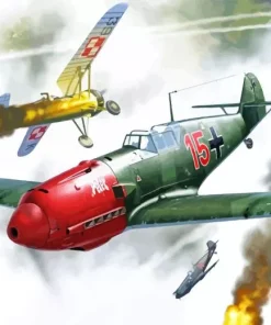World War II Messerschmitt Bf 109 Paint By Numbers