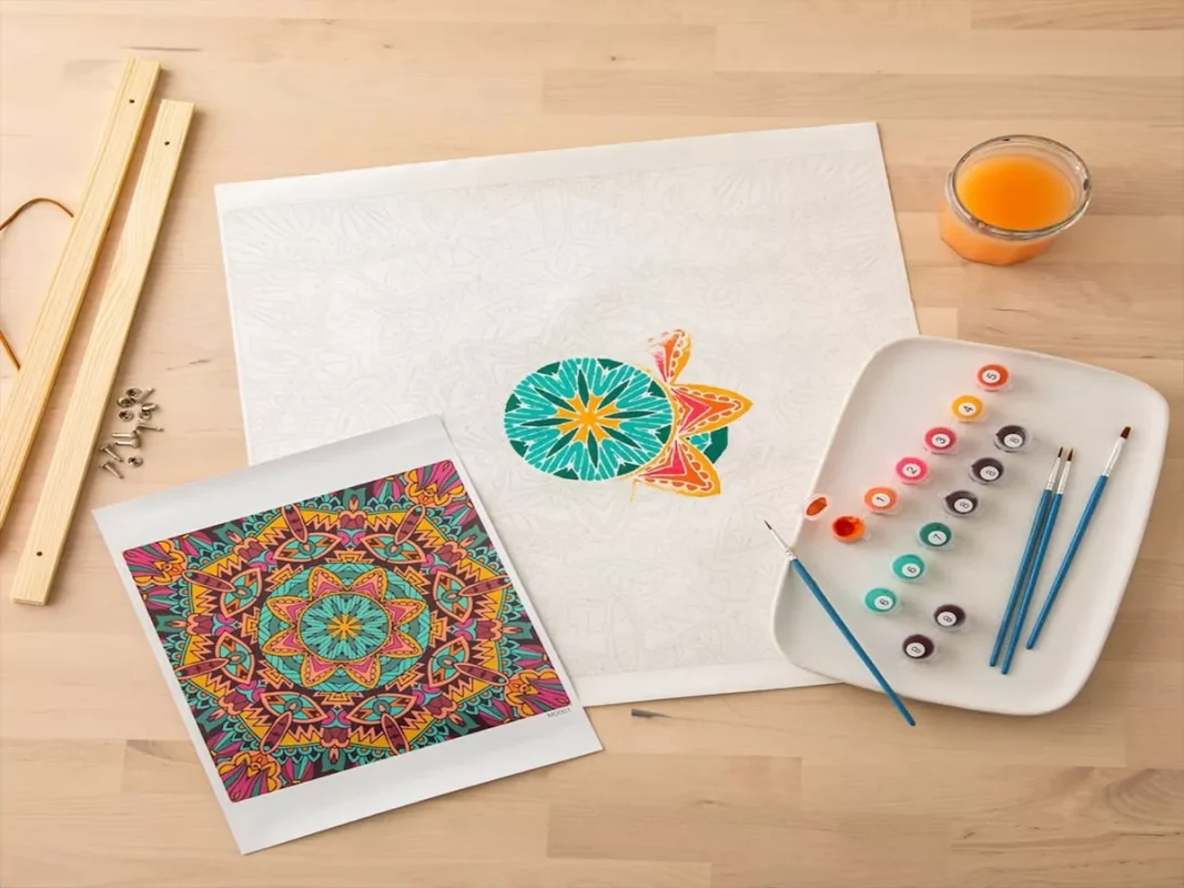 mandala painting by numbers kit