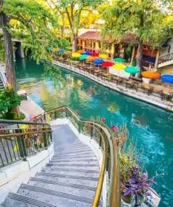 Riverwalk San Antonio Texas Paint By Numbers