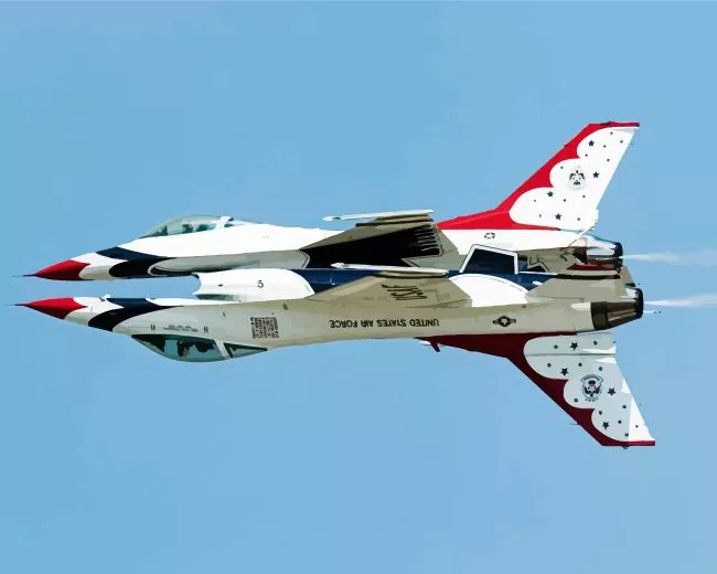United States Air Force Thunderbirds paint by numbers US Air Force Thunderbirds Paint By Numbers