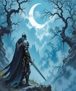 Lonely Knight Templar Paint By Numbers