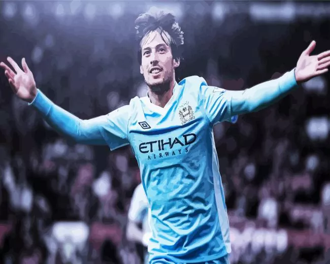 cool David Silva paint by numbers David Silva Player Paint By Numbers