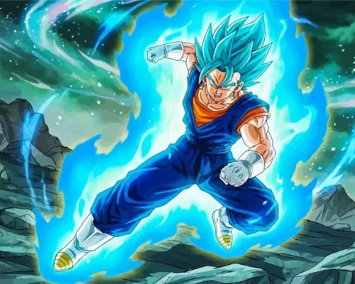 Powerful Blue Vegito Paint By Numbers 