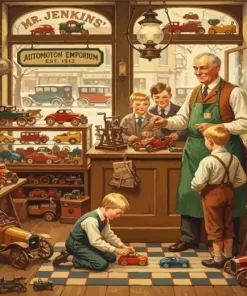 Cars Toy Store Paint By Numbers