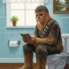 Chewbacca Sitting On The Toilet Paint By Numbers
