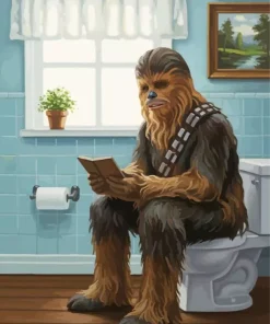 Chewbacca Sitting On The Toilet Paint By Numbers