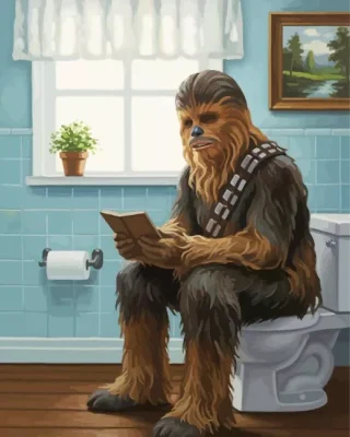 Chewbacca Sitting On The Toilet Paint By Numbers 