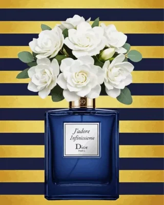 Dior White Flowers Paint By Numbers 