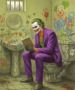 Joker Sitting On The Toilet Paint By Numbers