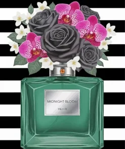 Midnight Bloom Flowers Paint By Numbers