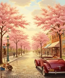 Sakura Trees Paint By Numbers