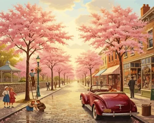 Sakura Trees Paint By Numbers