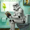 Stormtrooper On The Toilet Paint By Numbers