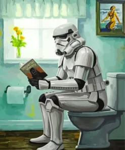 Stormtrooper On The Toilet Paint By Numbers