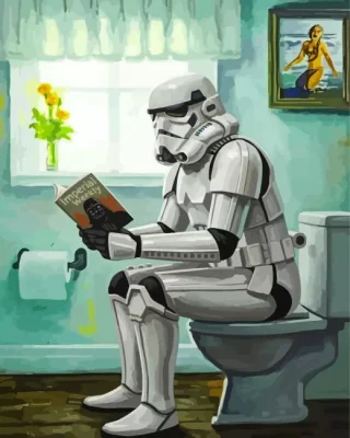 Stormtrooper On The Toilet Paint By Numbers