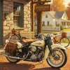 Beige Motorcycle Paint By Numbers