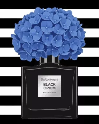 Black Opium Flowers Paint By Numbers