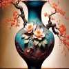 Chinese Flowers Vase Paint By Numbers