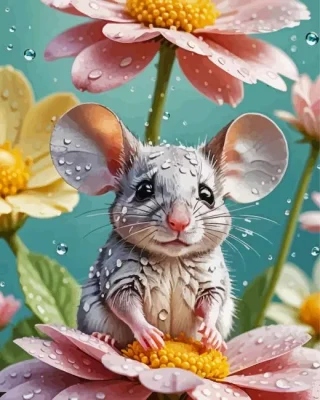 Crying Mouse Paint By Number 