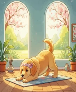 Dog Doing Yoga Paint By Numbers